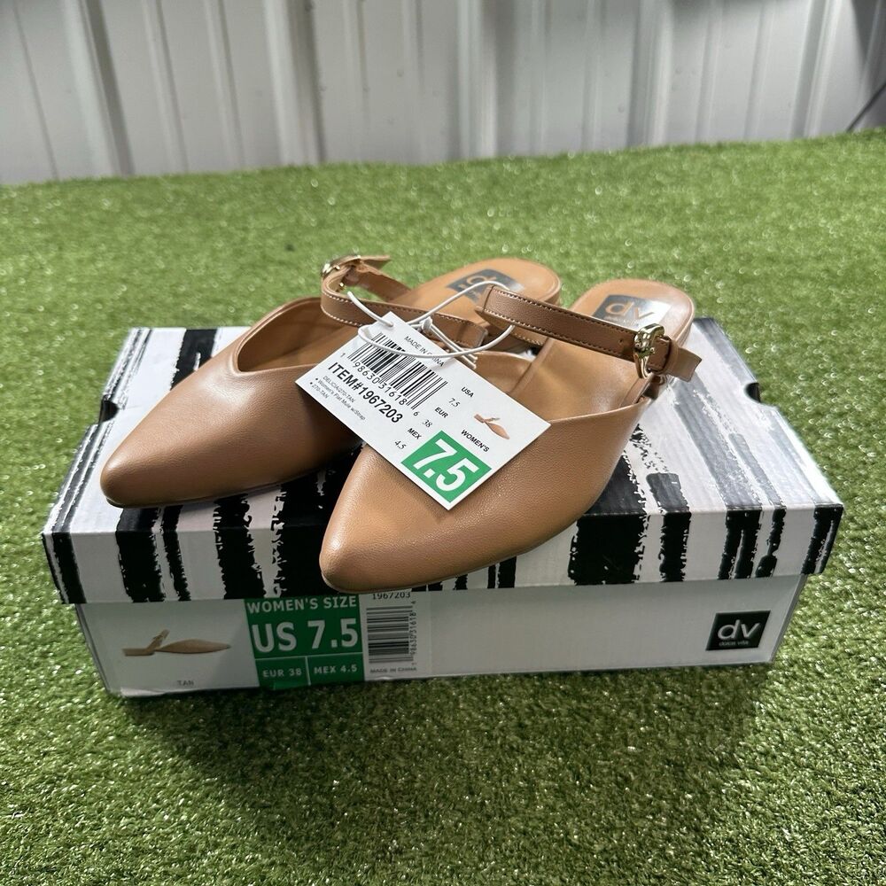 Dolce Vita Women's Size 7.5 Tan Slingback Flats